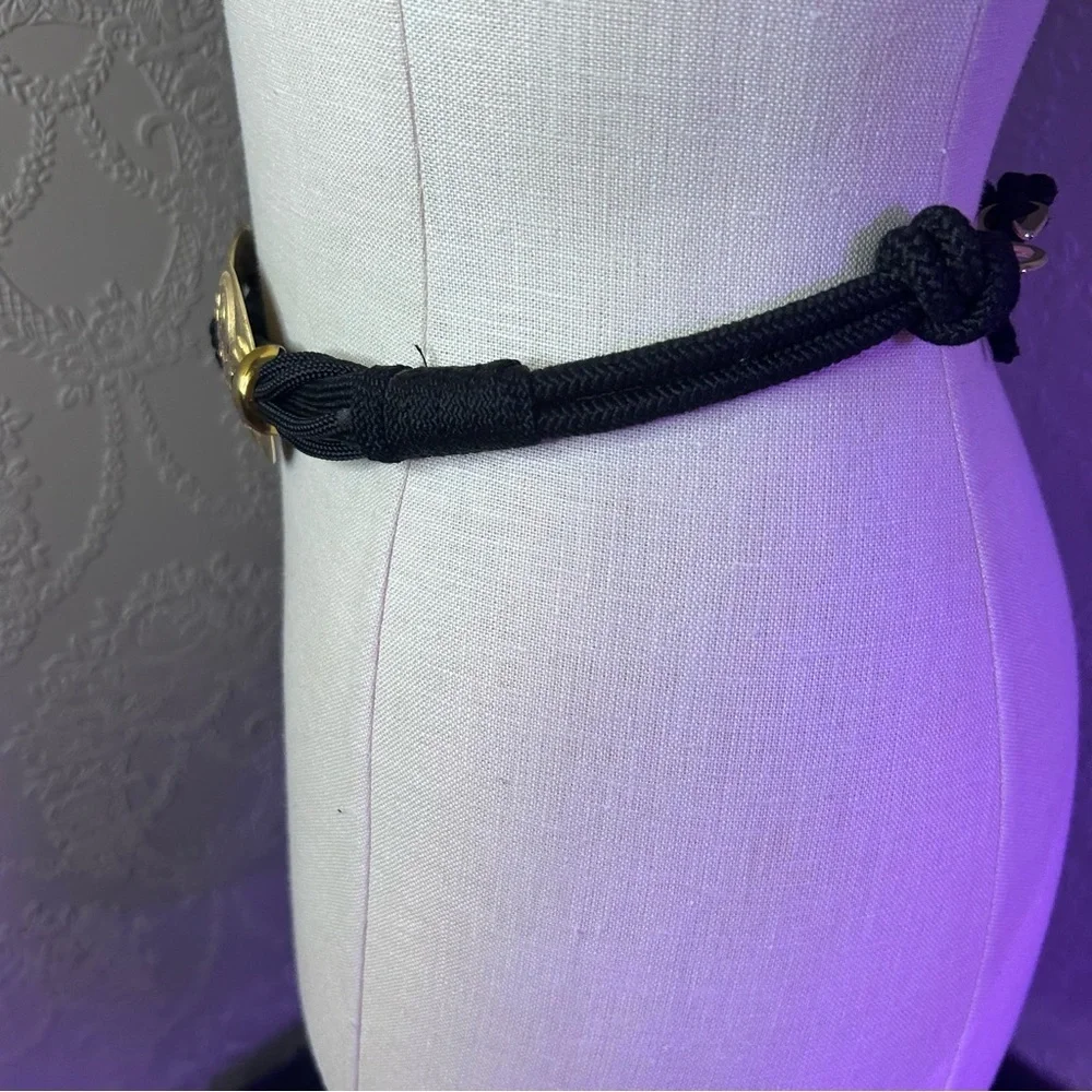 Elegant Black and Gold Women's Belt